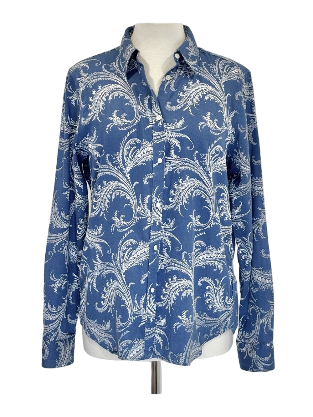 Chaps blue paisley No Iron shirt